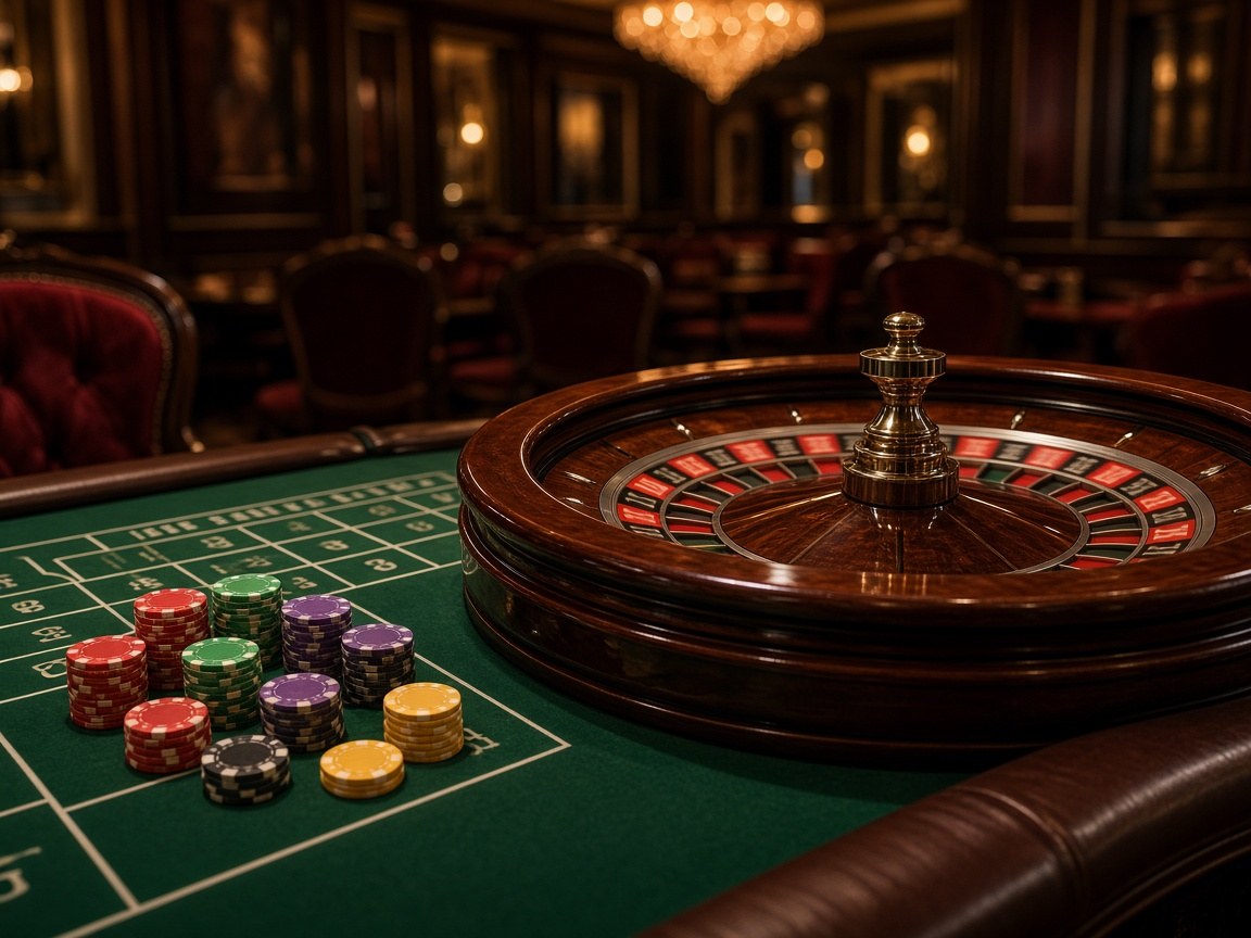 Adults-only gaming lounge with tables and slots